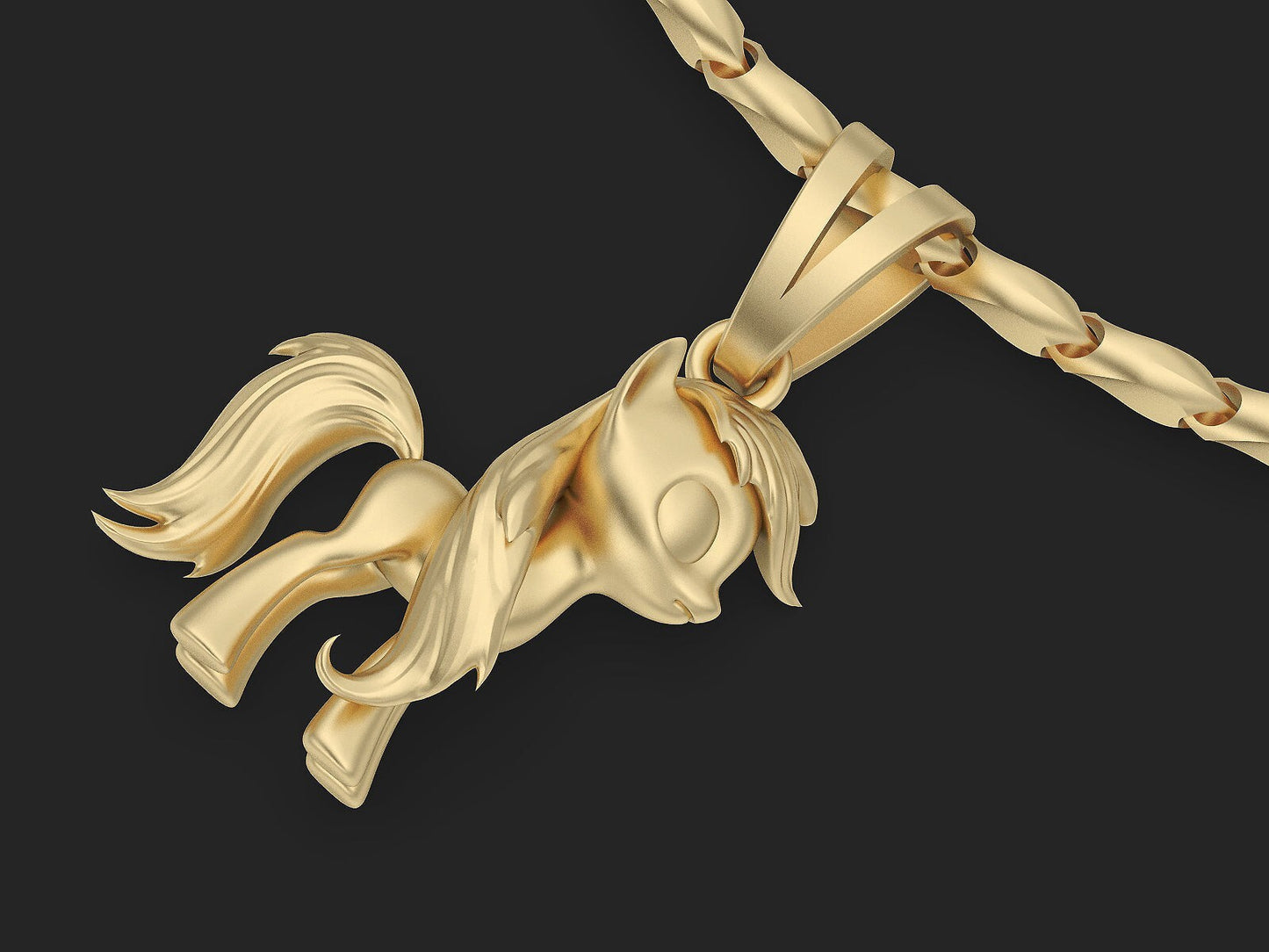 Horse Brass Pendant Fantasy Baby Horse Brass Pendant Charm Jewelry Baby Gift