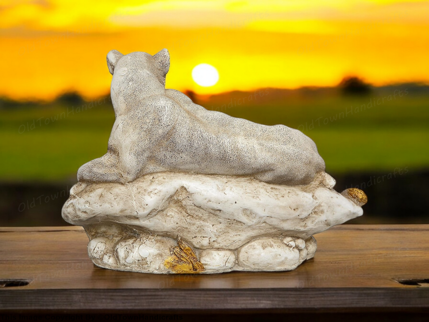 Polyresin Lion Family Statue 11" Decorative Showpiece for Home & Office Decor