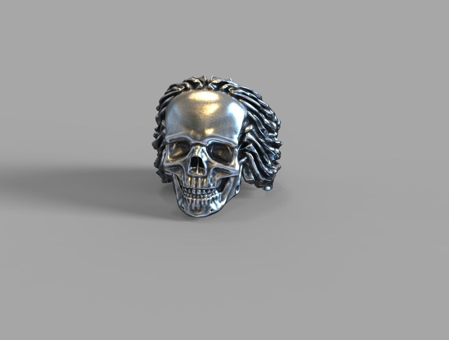 Silver Skull Biker Ring Bold Design US5~15 New Fashion Skull Wedding Ring Men