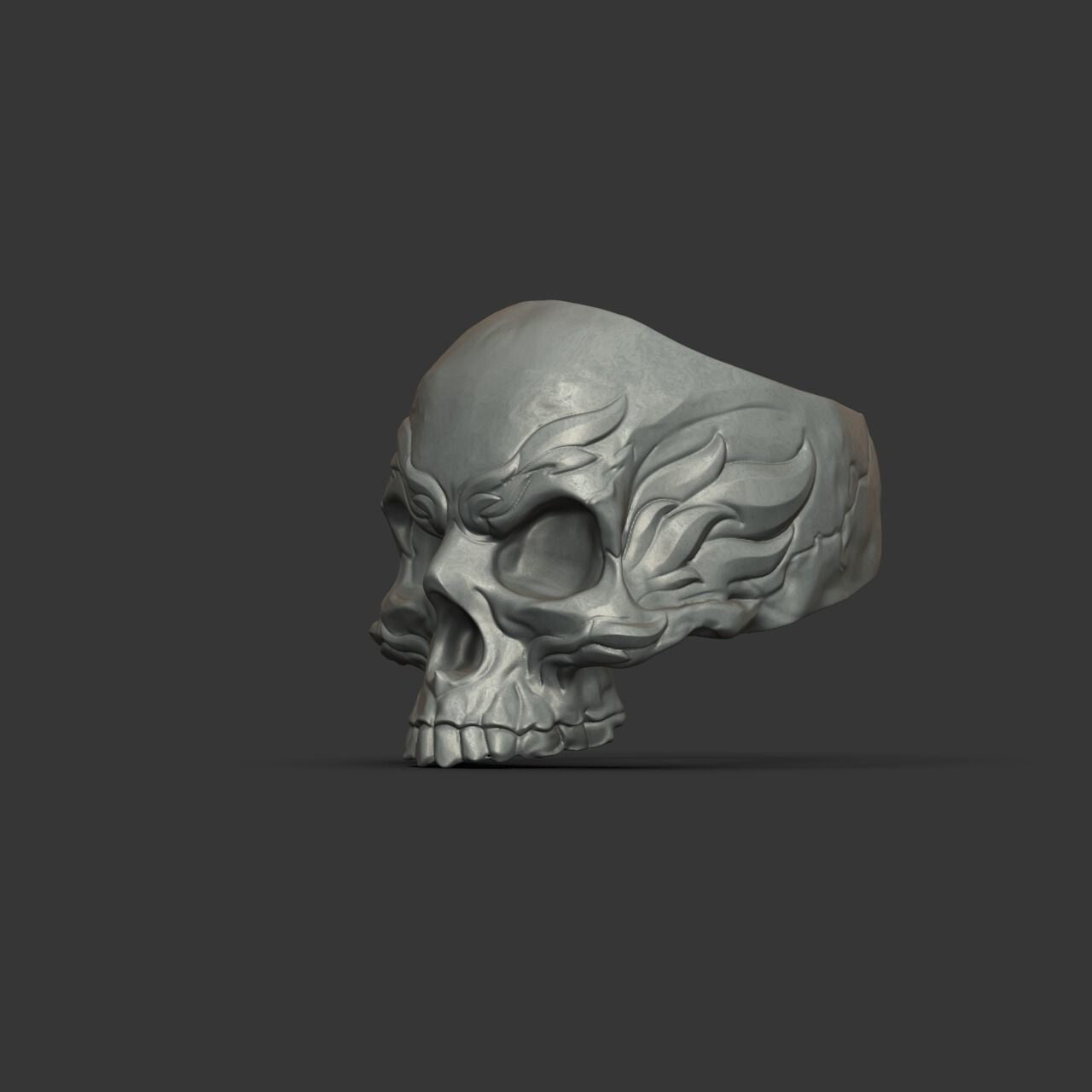 925 Silver Skull Ring Handmade Bold Dark Aesthetic Gift For Men Women US5~15