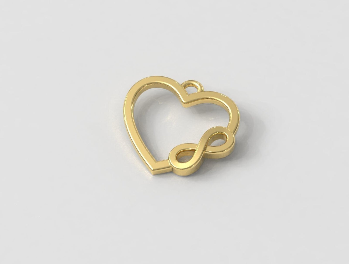 Eternal Love Heart Infinity Pendant Necklace Romantic Couples Brass Jewelry Gift