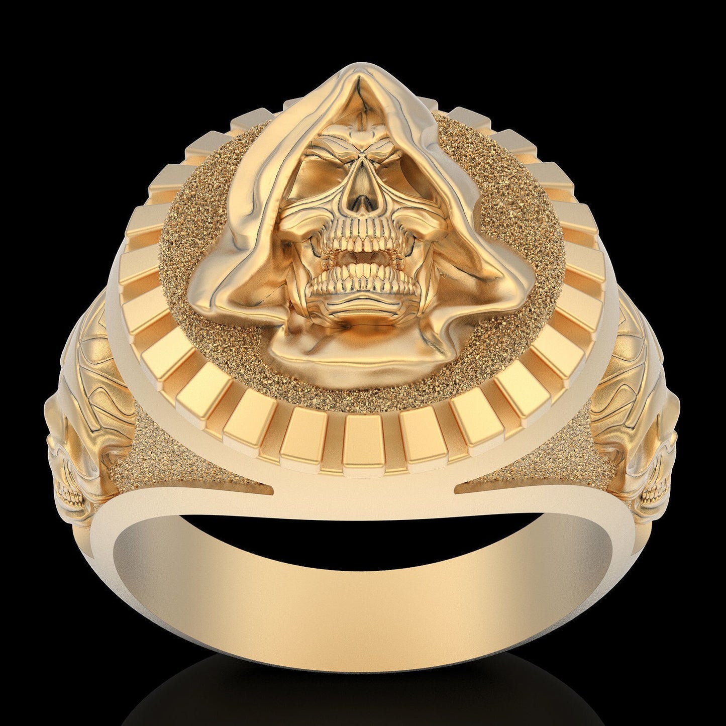Gothic Punk Biker Rings Skull Brass Ring Punk Biker Retro Jewelry Unisex Us5~ 15
