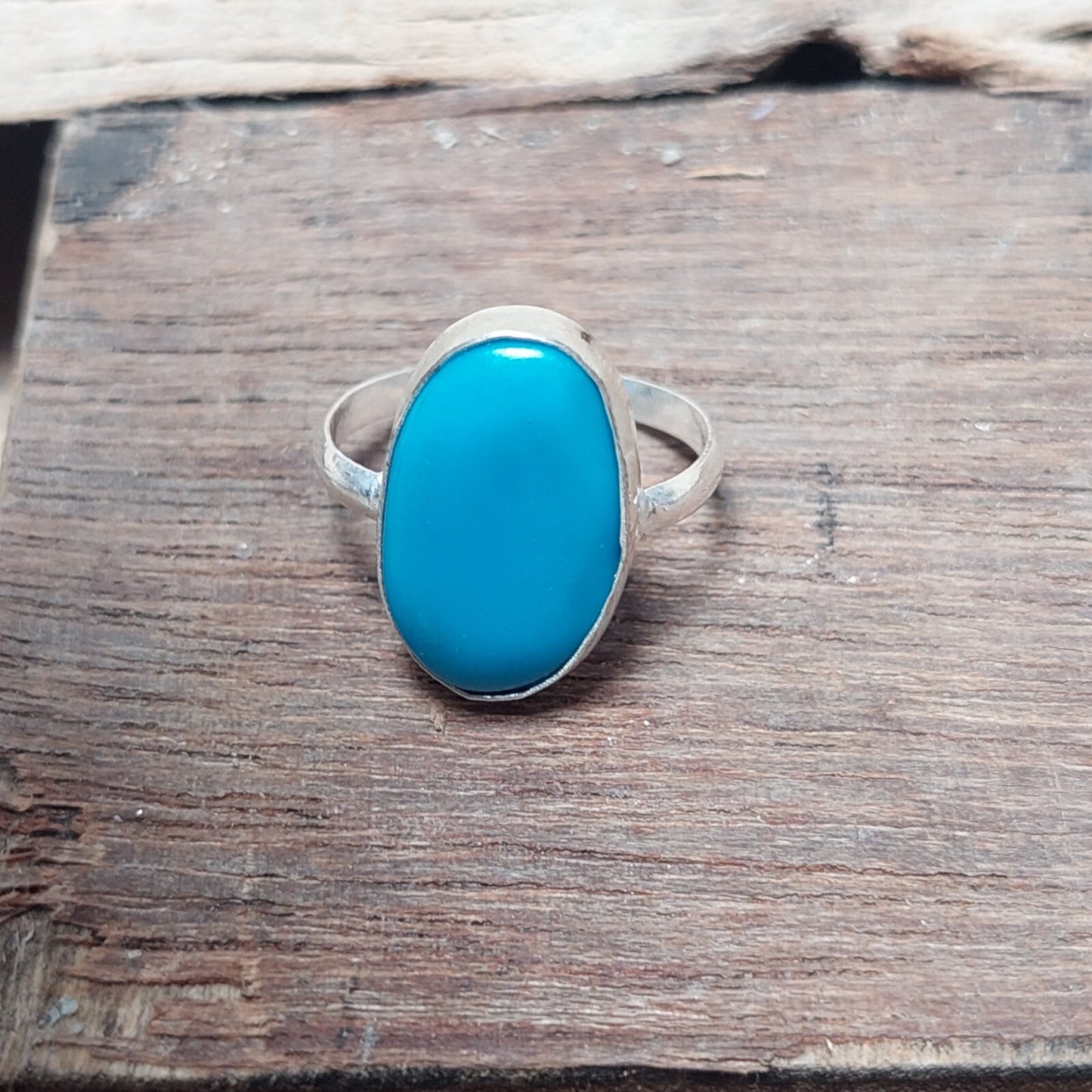 Sleeping Beauty Turquoise Sterling Silver Ring,Gift For Unisex,Anniversary Gift