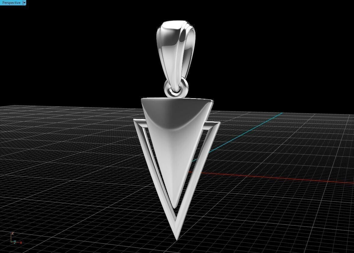 Silver Triangle Pendant Jewelry Classic Triangle Necklace Luxury Designer Charm