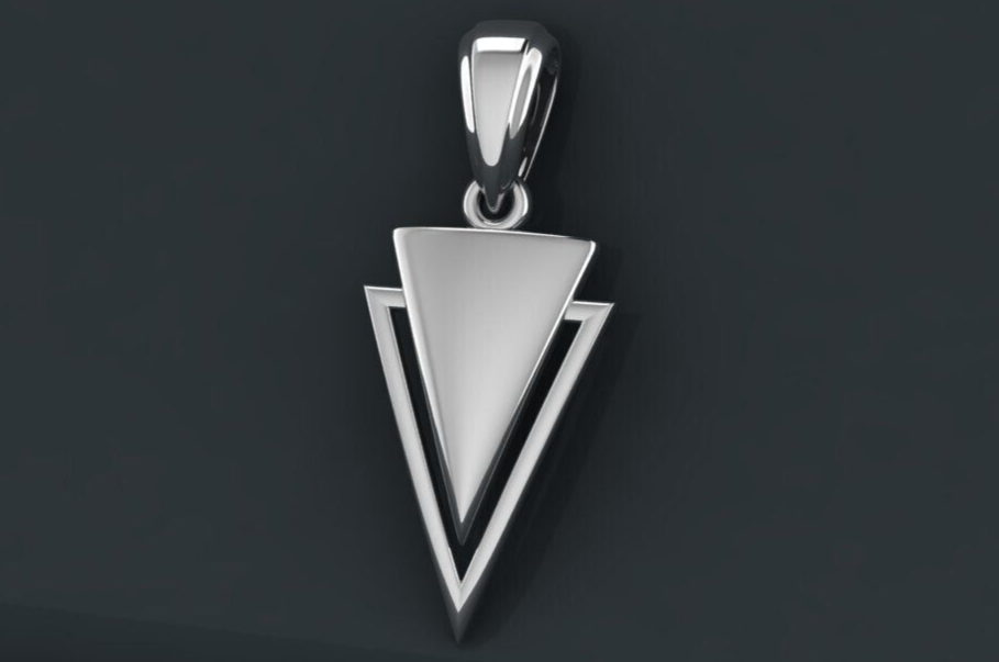 Silver Triangle Pendant Jewelry Classic Triangle Necklace Luxury Designer Charm