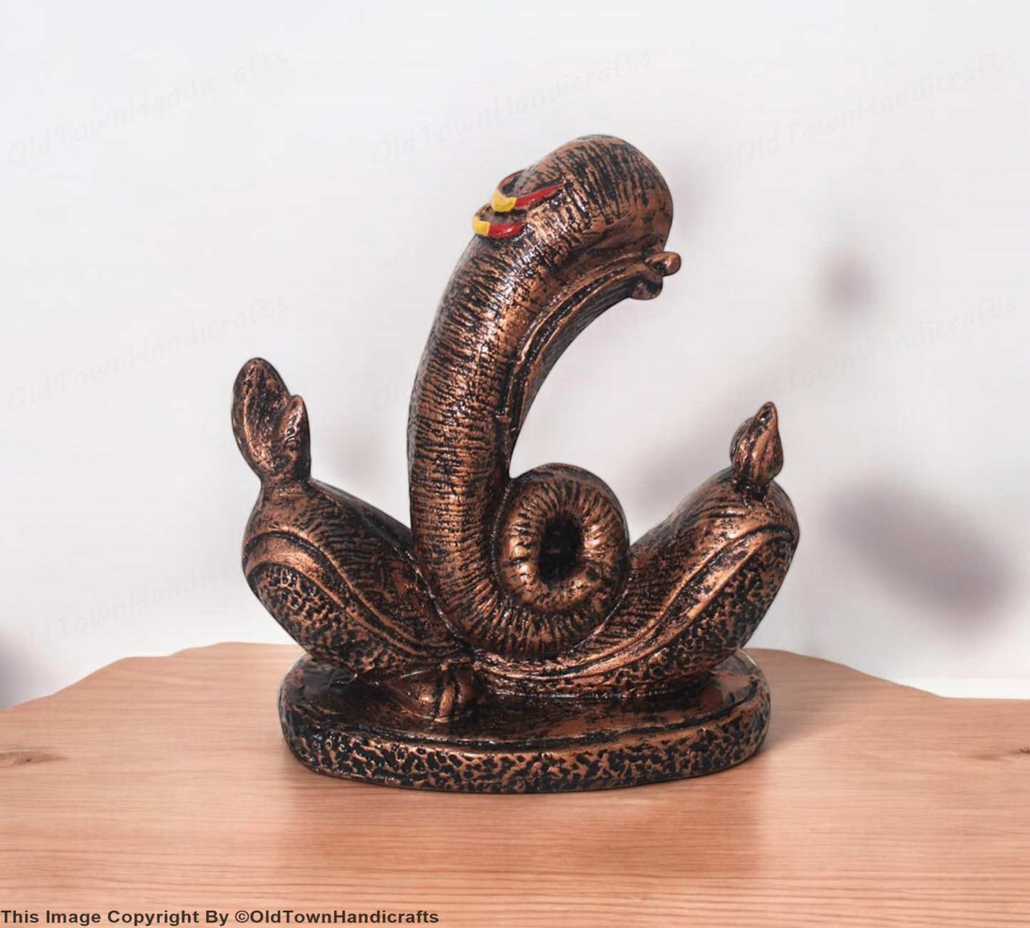 Modern Art Ganesha Statue Antique Copper Finish Home Office Decor Gift 20cm