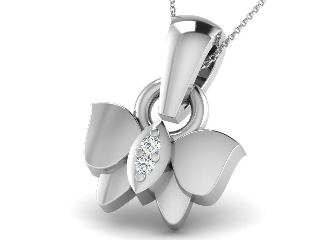 925 Silver Butterfly Necklace Cubic Zircon Butterfly Women Jewelry Pendant Gift