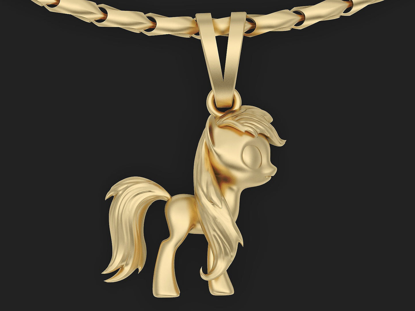 Horse Brass Pendant Fantasy Baby Horse Brass Pendant Charm Jewelry Baby Gift