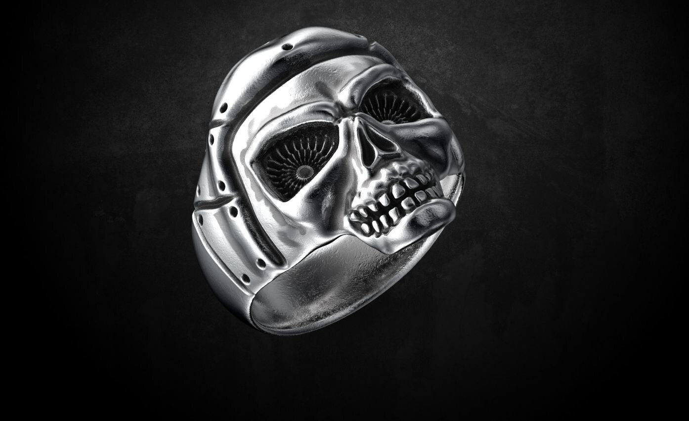 Fashion Men's Skull Ring Gothic Skeleton Biker Punk Jewelry US5-15 Handmade Ring