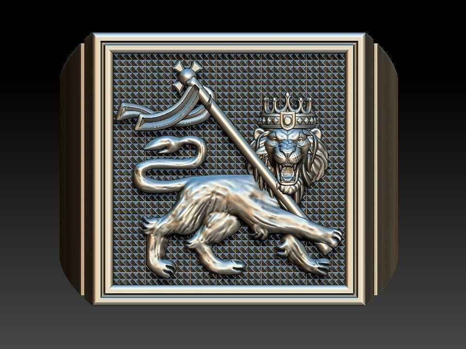 Men Lion of Judah Silver Ring 100% Silver Handmade West Wall Design Size 7-15