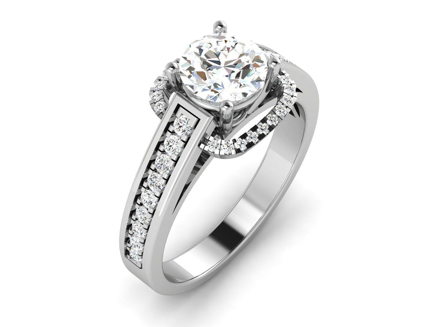 Silver Cubic Zirconia Promise Engagement Solitaire Ring Women Friend Gift Us5~15