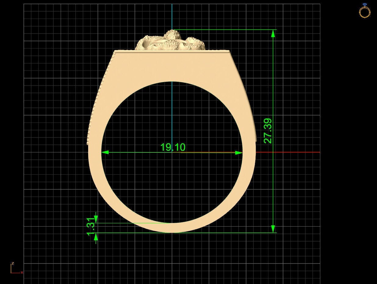 Gothic Skull Snake Brass Ring Punk Biker Retro Jewelry Unisex US5~15 Available