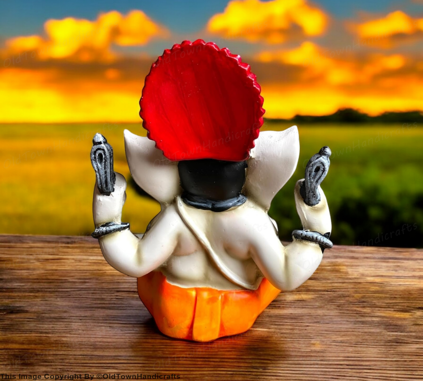 Ganesha Idol Polyresin Lord Ganesha Statue Decorative Showpiece for Home Decor