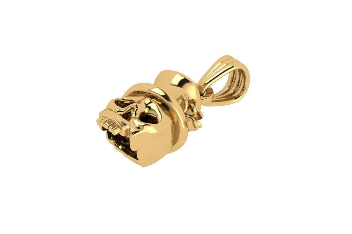 Baby Skull Pendant Gothic Biker Rock Punk Brass Skull Necklace Women Men Jewelry