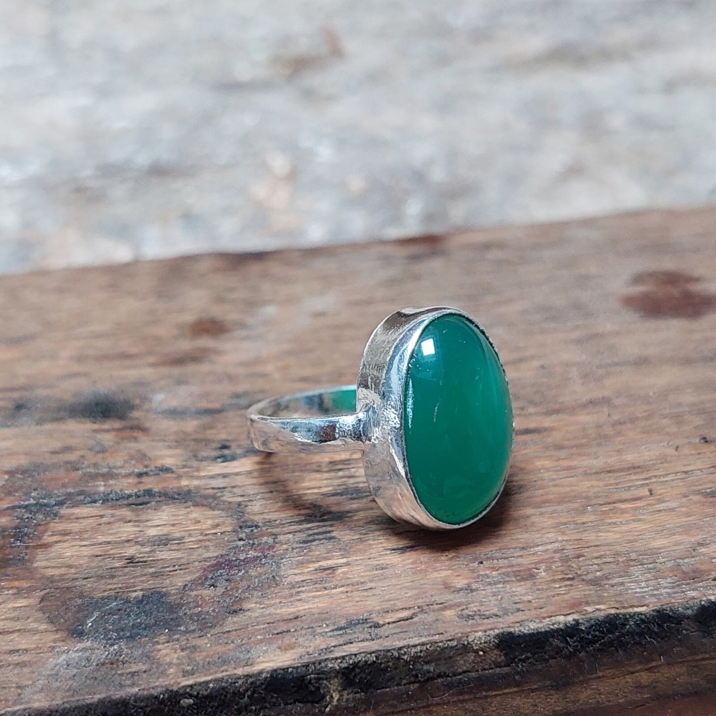 Green Onyx Ring,925 Sterling Silver Ring,Stylish Men's Ring,December Birthstone