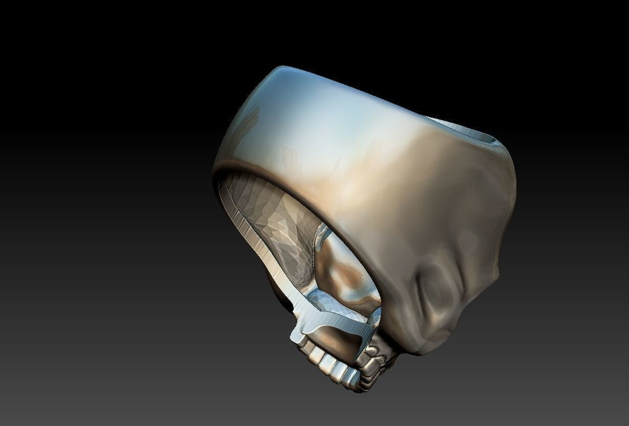 Keith Richards Skull Ring Silver Biker Rocker Gothic Men Women Gift Ring US5-15