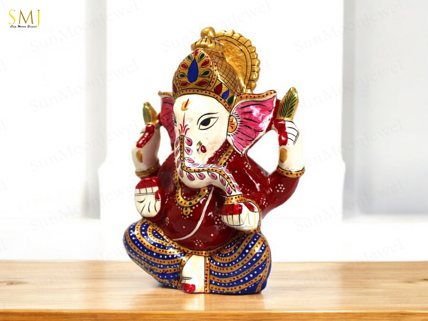 Pagdi Ganesha Statue Pagdi Ganesh Handpainted Ganesha for Home, Office & Gifts
