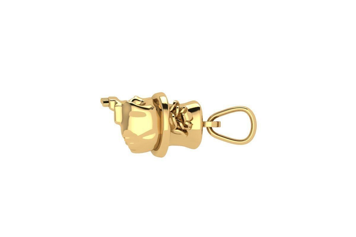 Baby Skull Pendant Gothic Biker Rock Punk Brass Skull Necklace Women Men Jewelry