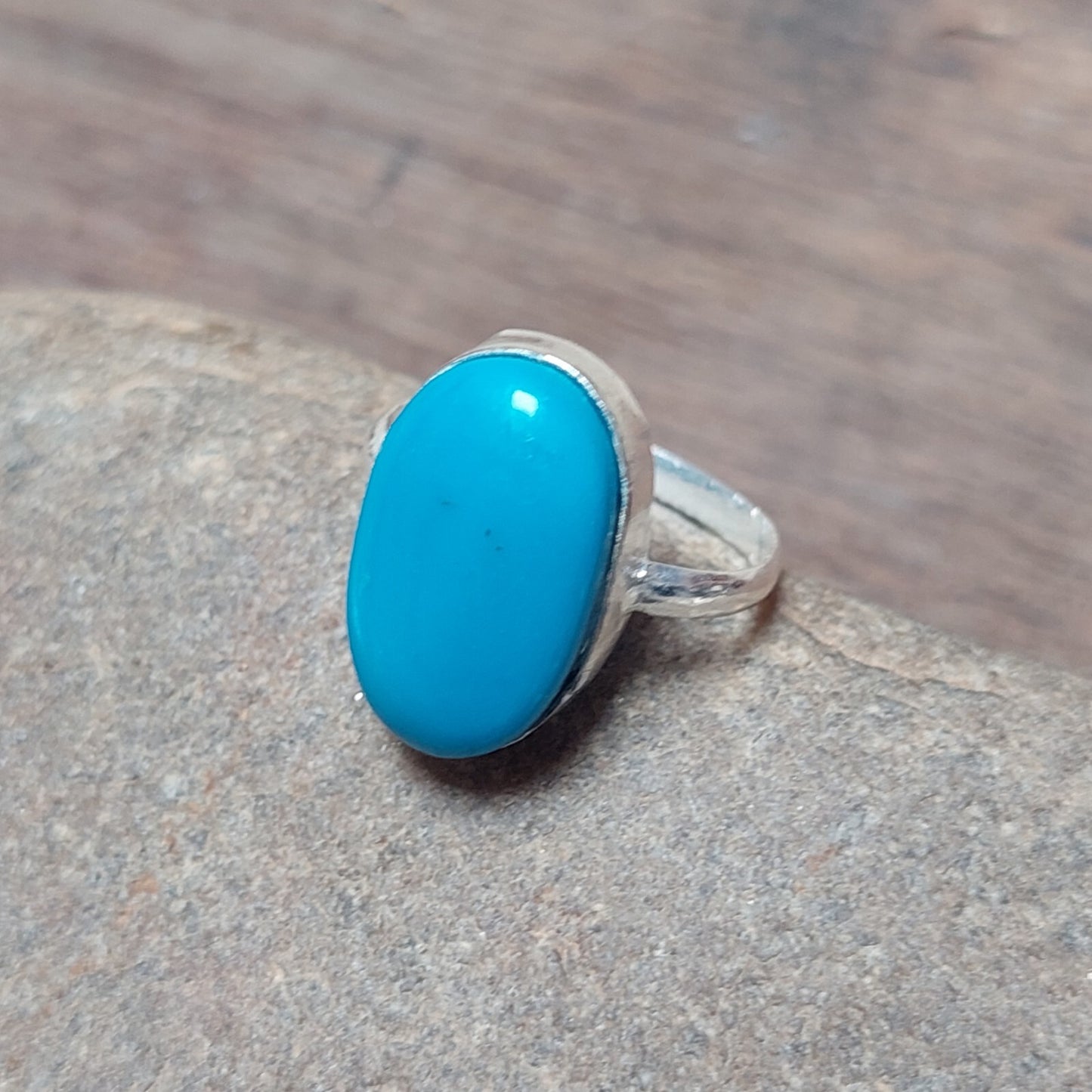 Arizona Turquoise Ring,925 Sterling Silver Ring,Statement Ring,Oval Stone Ring