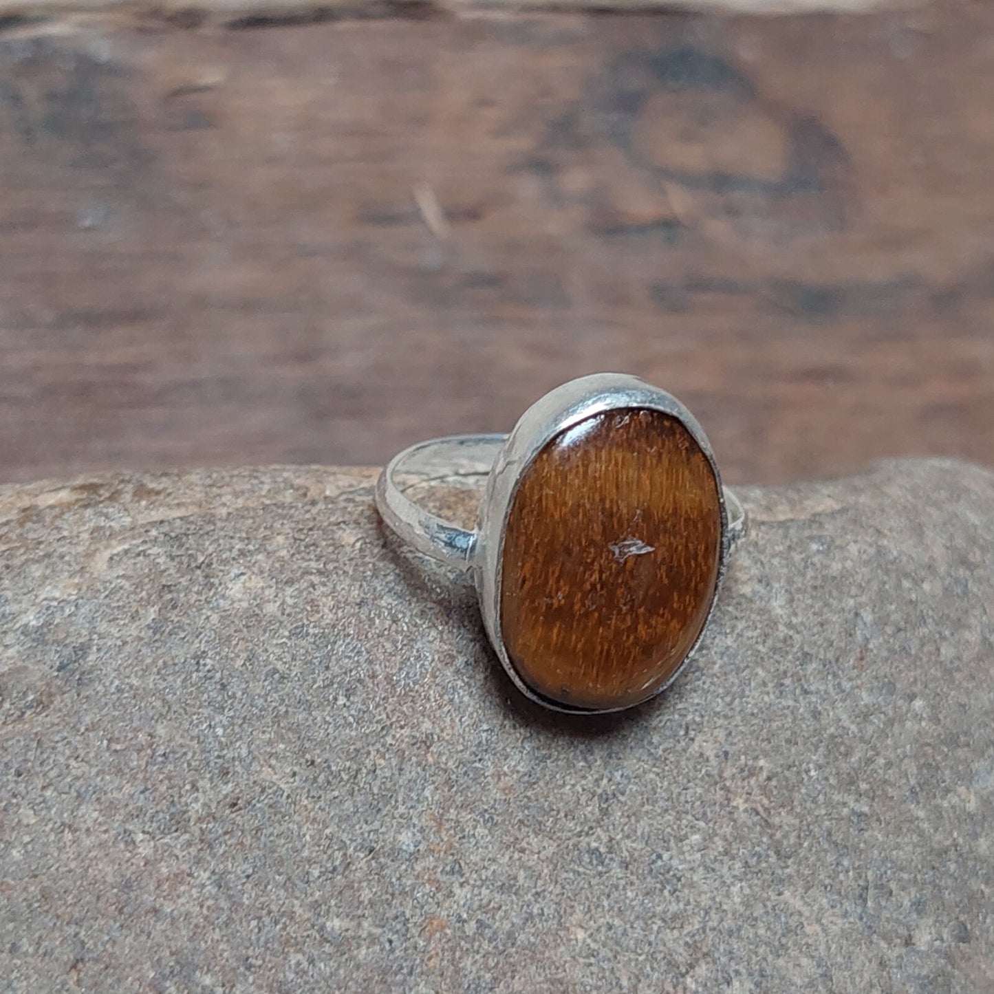 925 Sterling Silver Brown Gemstone Tiger Eye Ring,Oval Tiger Eye Ring For Men