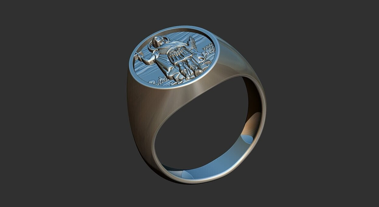 925 Sterling Silver Saint Expeditious Ring US5~15 Saint Benedict Santos Ring