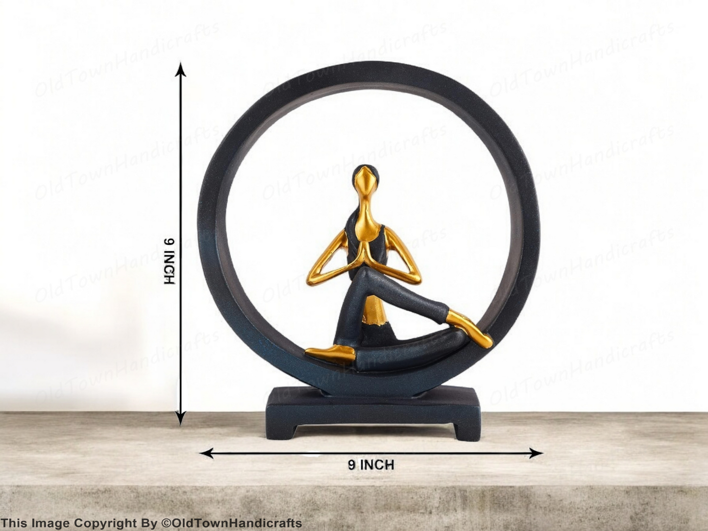 Resin Yoga Lady Showpiece for Home & Office Decor Elegant Tabletop Ornament