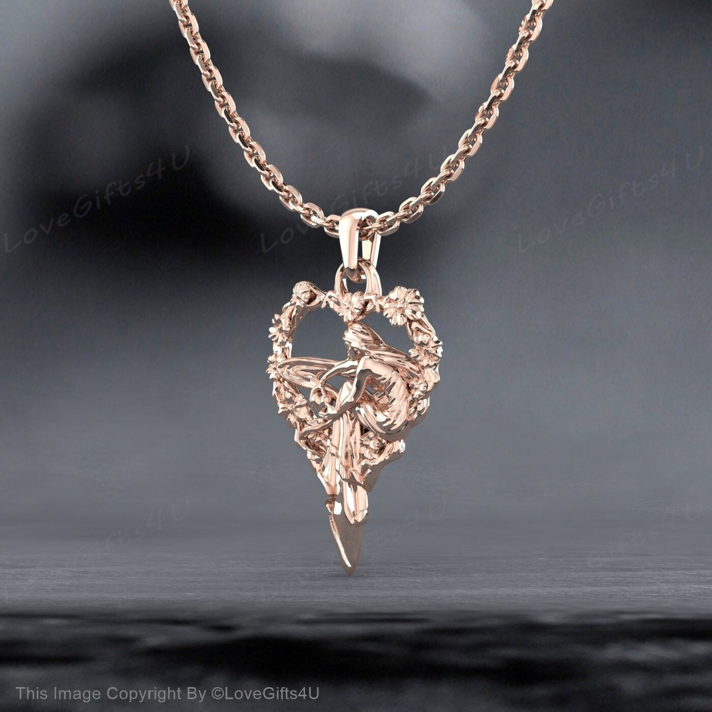 925 Silver Freya necklace Freyja goddess Fertility Goddess of love pendant