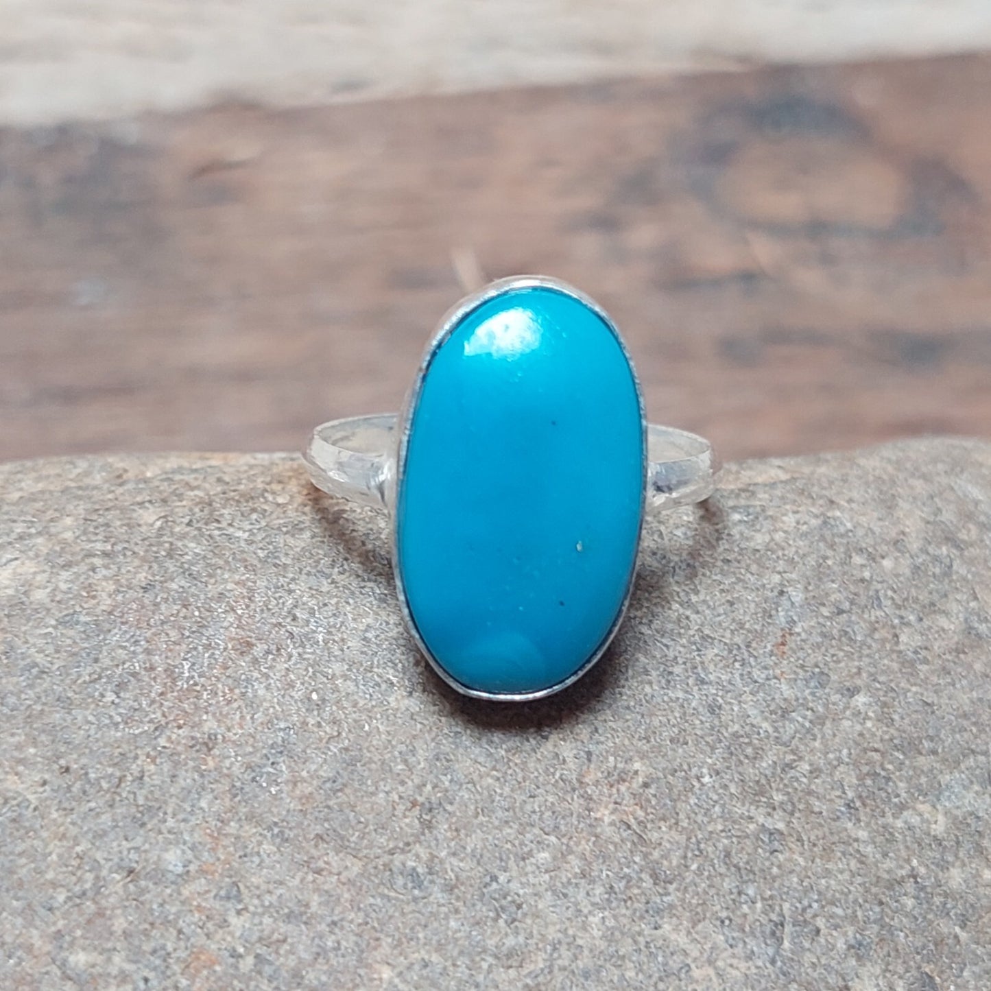 Sleeping Beauty Turquoise Handmade Ring 925 Starling Silver Jewelry For Mom