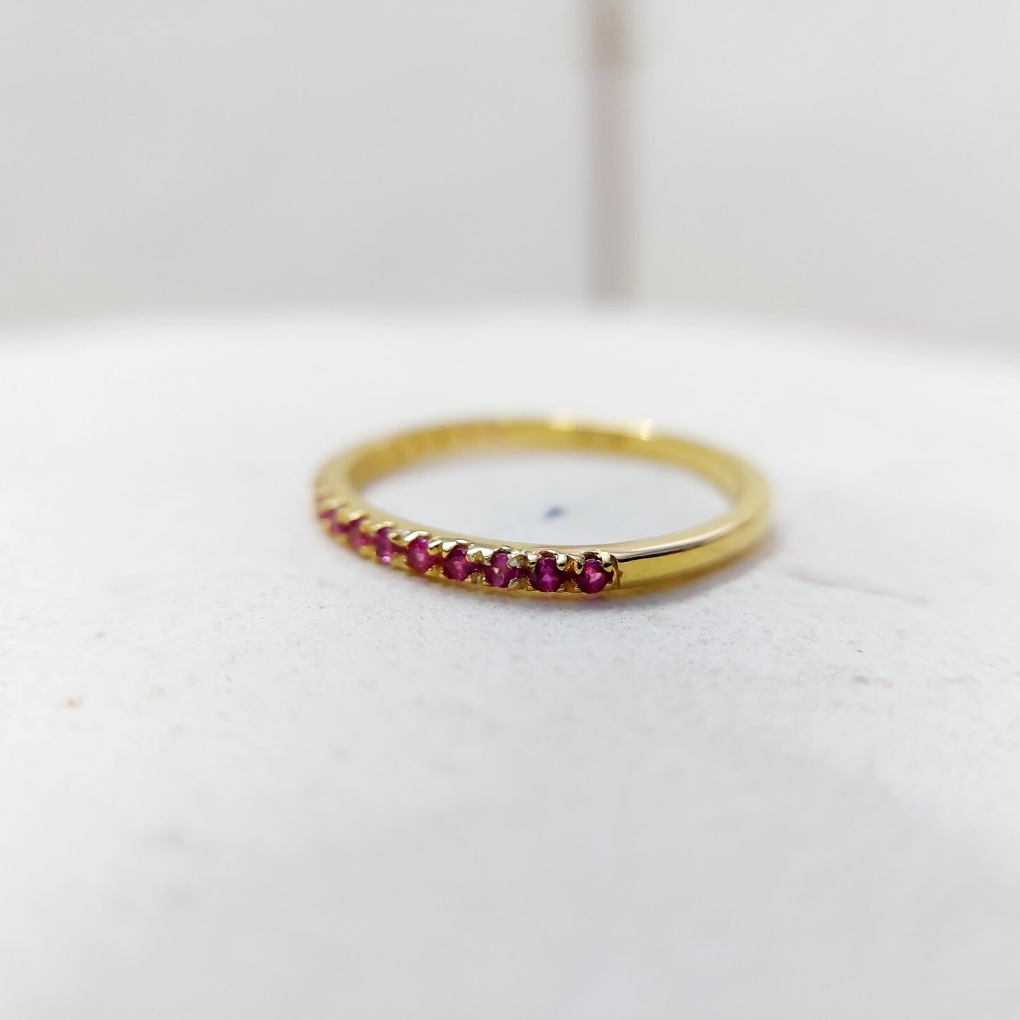 Ruby Stacking Ring Full Eternity Band Birthstone Anniversary Women Ring Us5~ 15