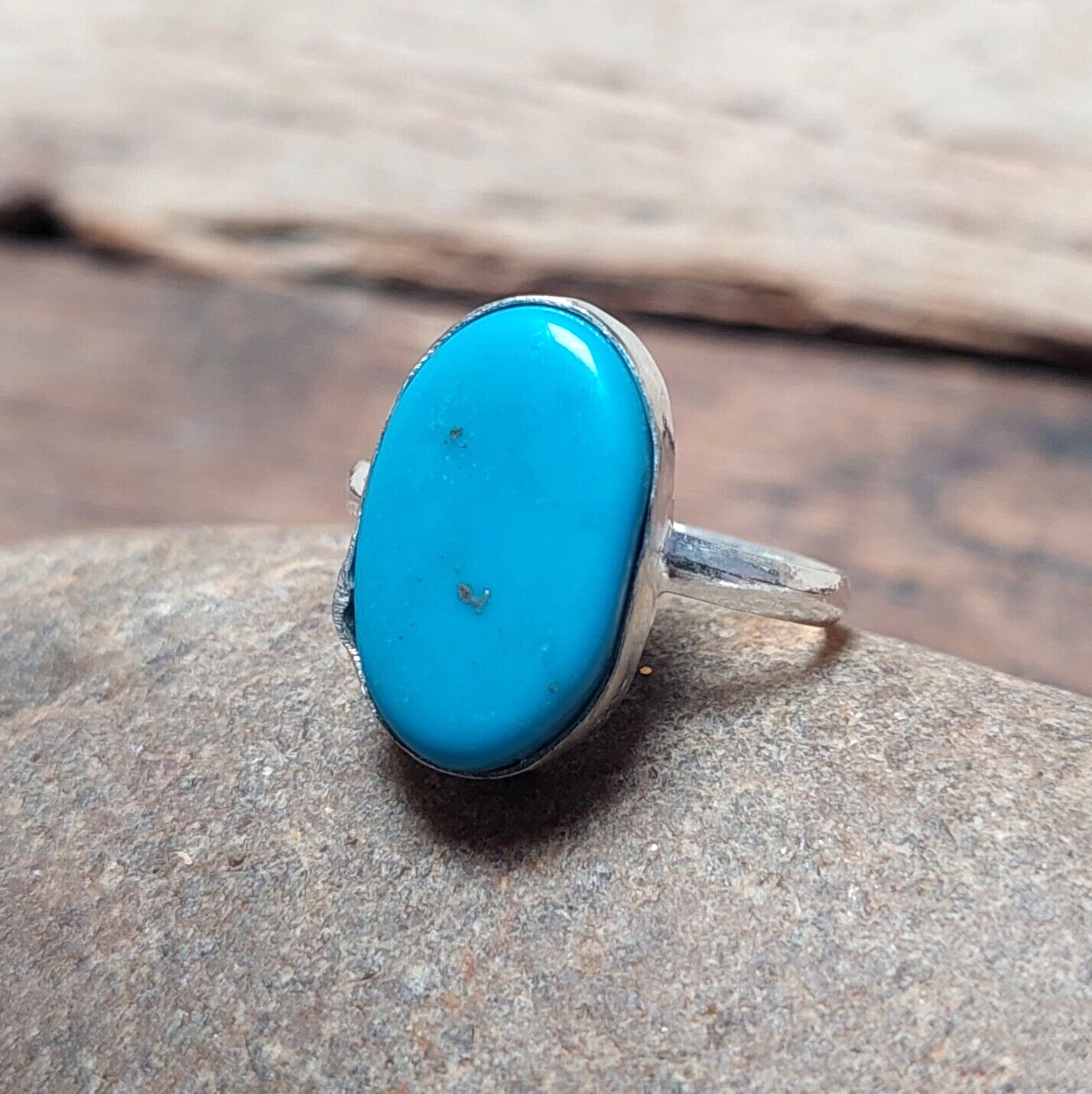 Sleeping Beauty Turquoise Ring 925 Silver Handmade Gemstone Jewelry Ring US5~15
