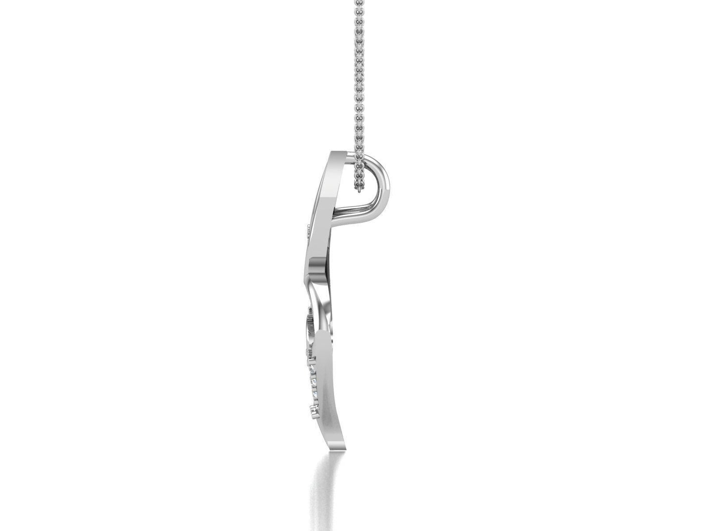 Silver Initial Letter A-Z Pendant M Necklace Alphabet Charm Jewelry A_Z Necklace