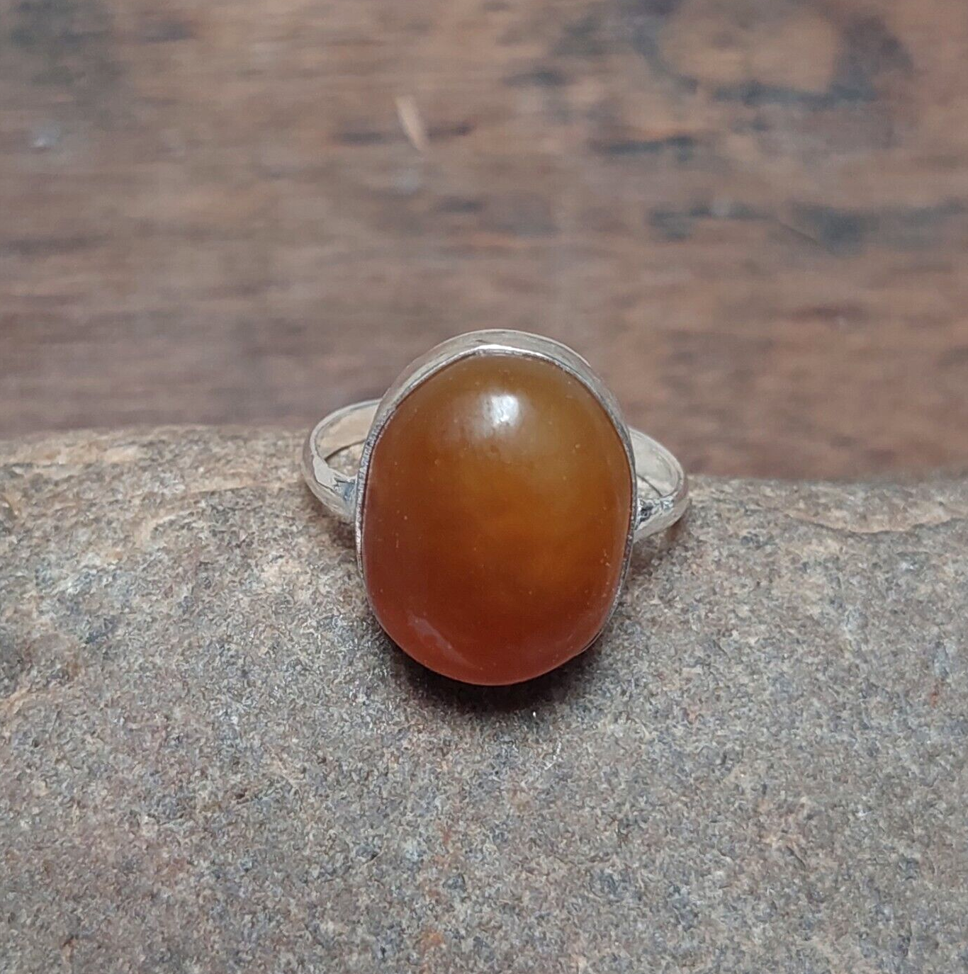 Brown Botswana Agate Vintage Ring,925 Sterling Silver Unique Jewelry For Women