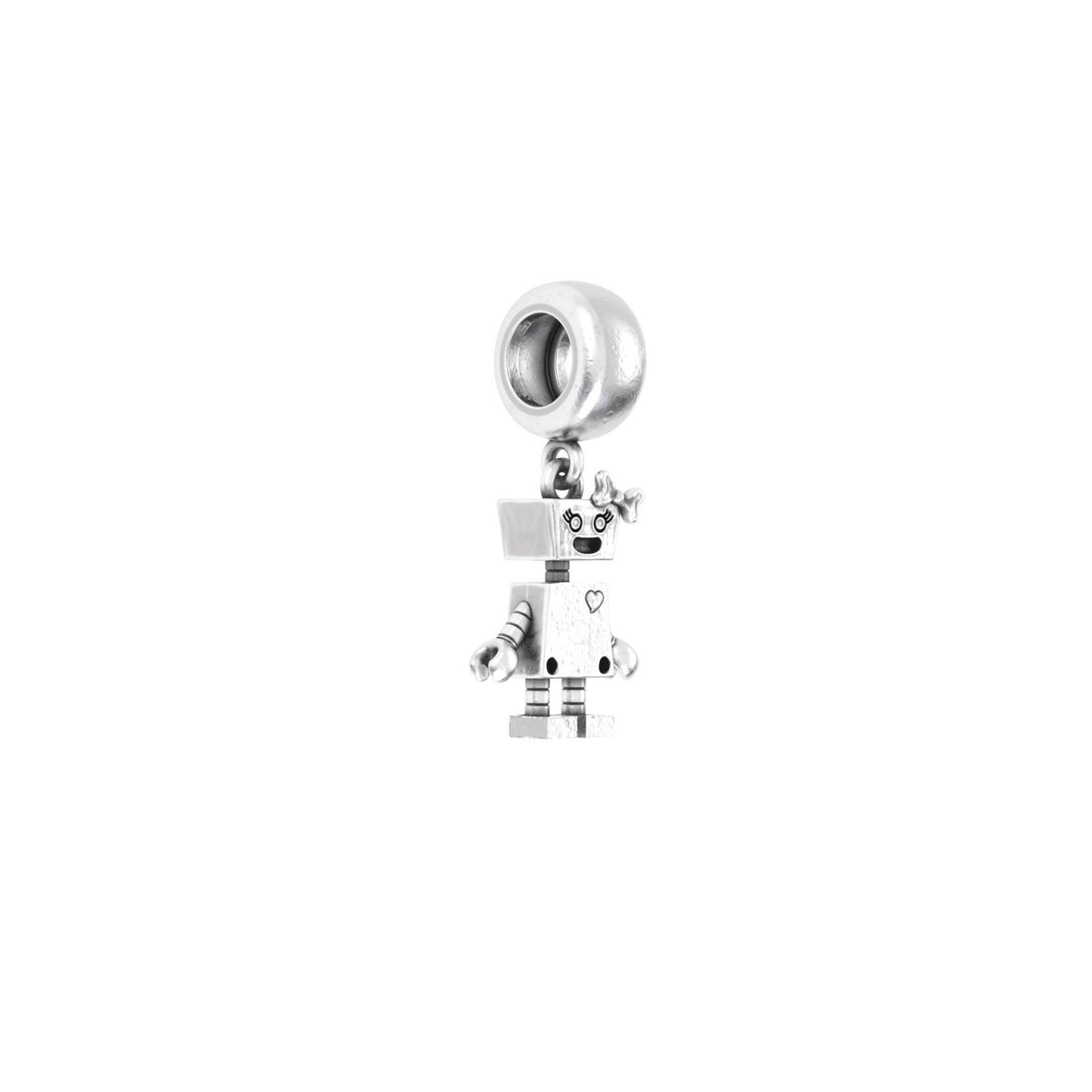 925 Sterling Silver Robot Pendant Necklace Robot Charm Handmade Jewelry Women