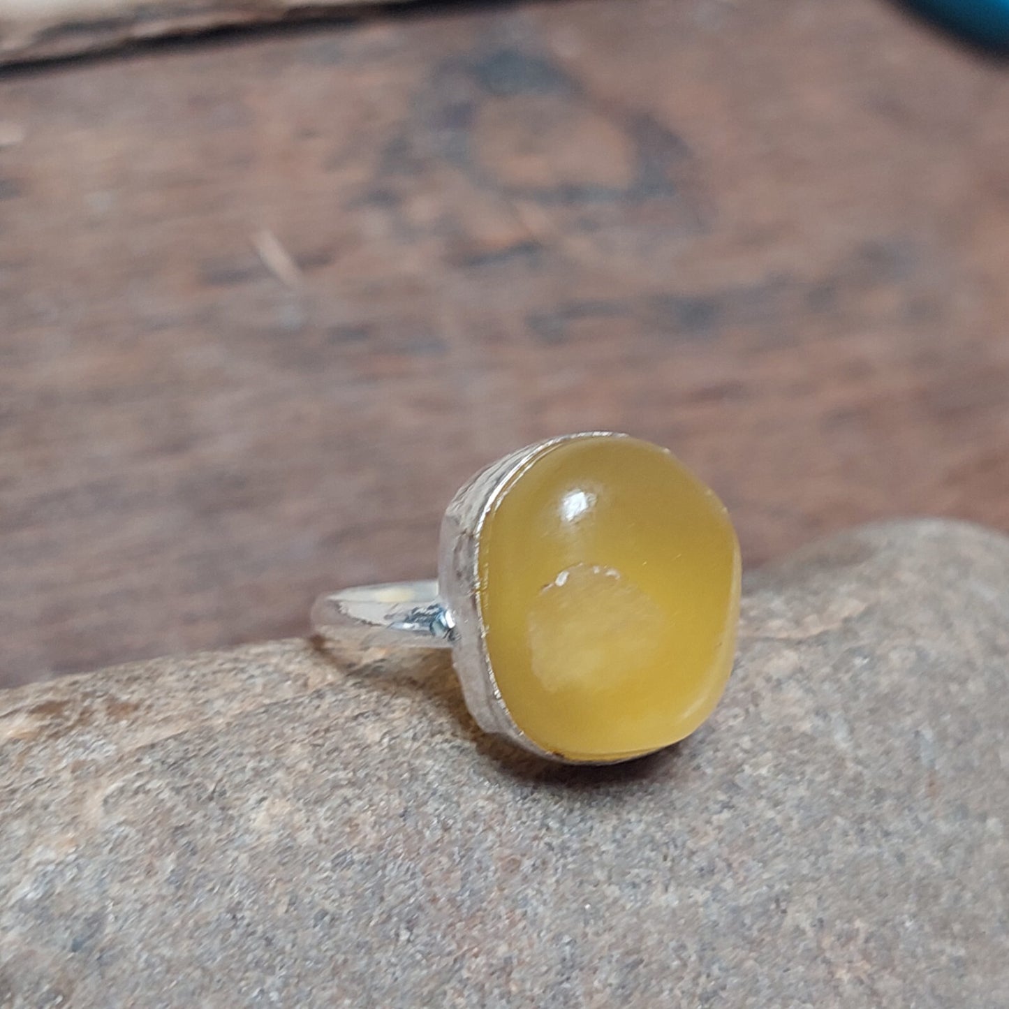 Yellow Agate 925 Sterling Silver Ring,Mens Handmade Ring,Gift For Him