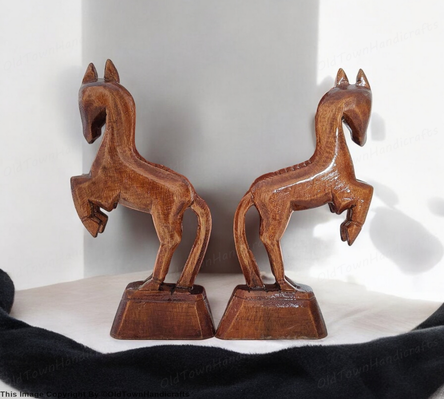 Wooden Bankura Horse Statue Handcrafted Home Decor West Bengal Souvenir Gift