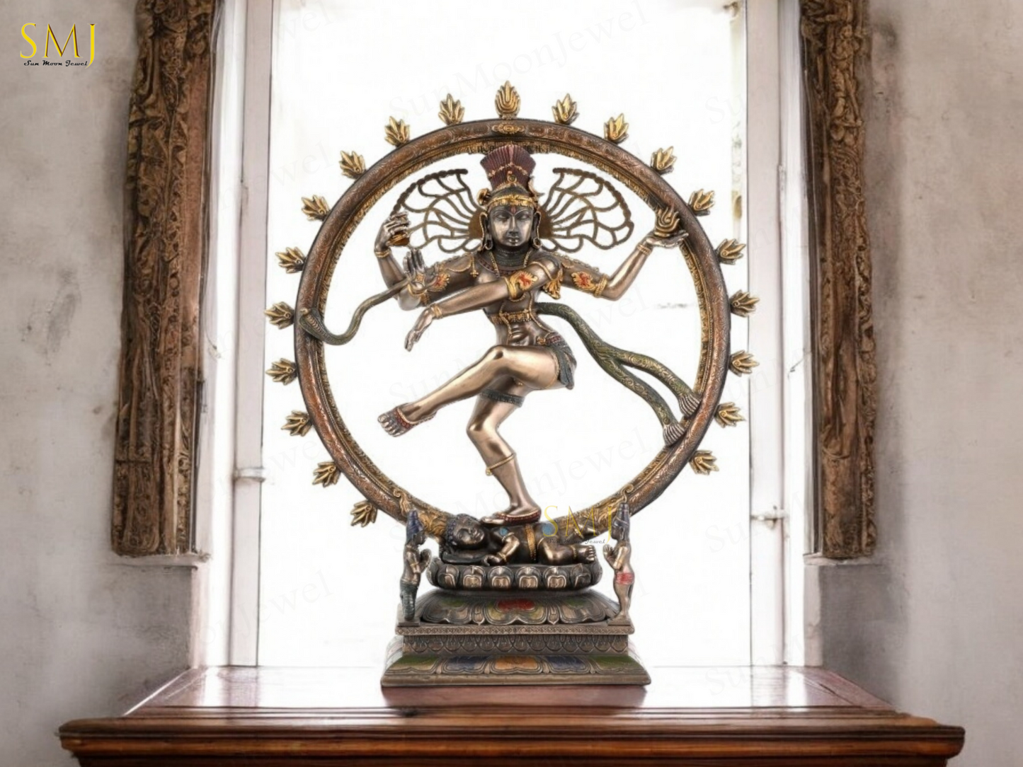 Copper Finish Nataraj Statue Copper Finish Divine Dancing Shiva Showpiece Gift