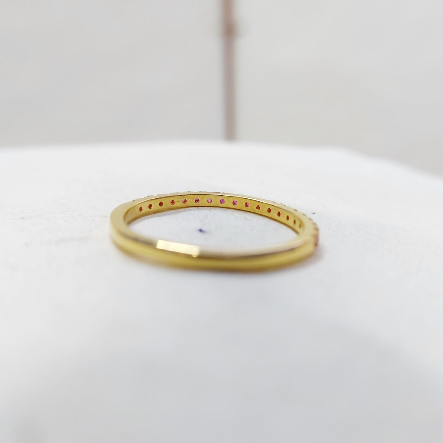 Ruby Stacking Ring Full Eternity Band Birthstone Anniversary Women Ring Us5~ 15