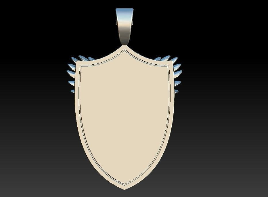 Saint Archangel Michael Serpent Shield Wings Sword Silver Pendant St Michael