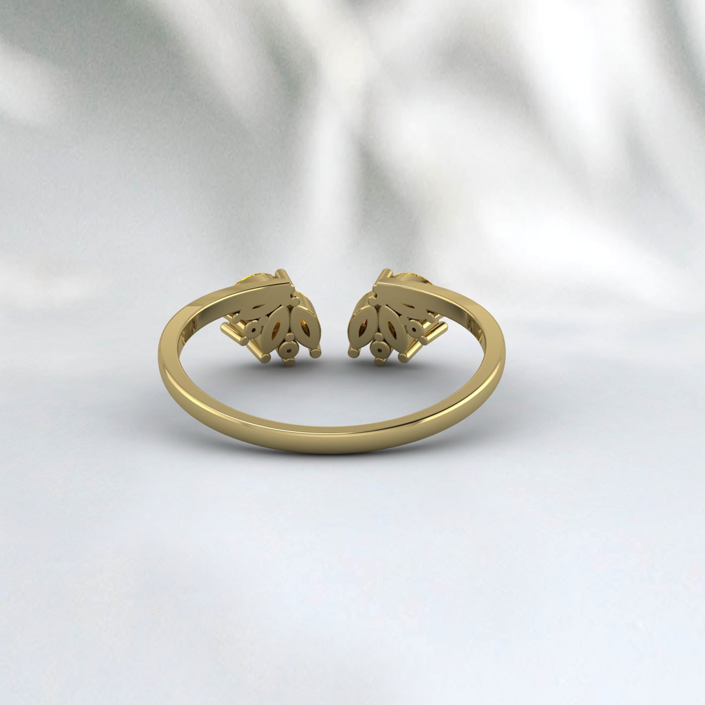 Natural Citrine & Cz Diamond 925 Sterling Silver Anniversary Gift Matching Band