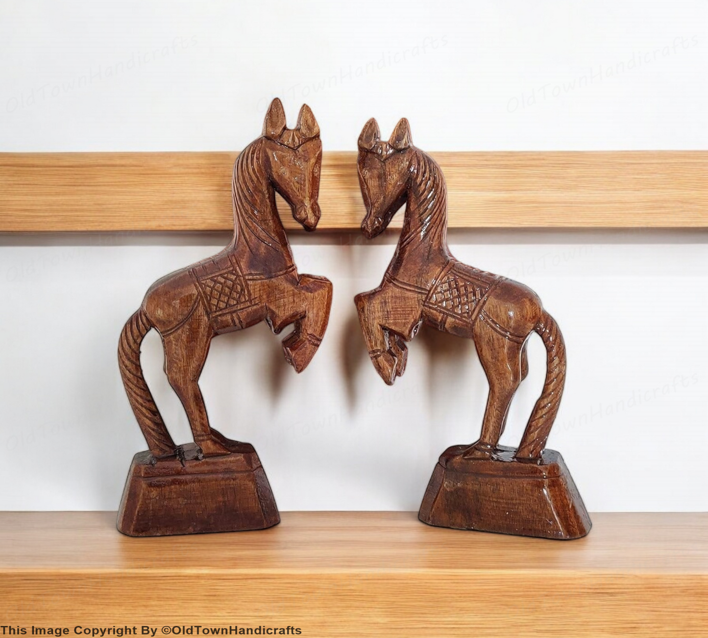 Wooden Bankura Horse Statue Handcrafted Home Decor West Bengal Souvenir Gift