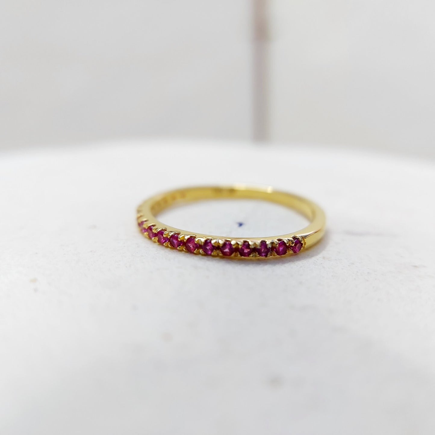 Ruby Stacking Ring Full Eternity Band Birthstone Anniversary Women Ring Us5~ 15