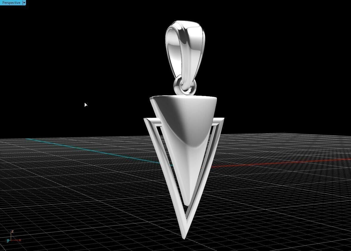 Silver Triangle Pendant Jewelry Classic Triangle Necklace Luxury Designer Charm
