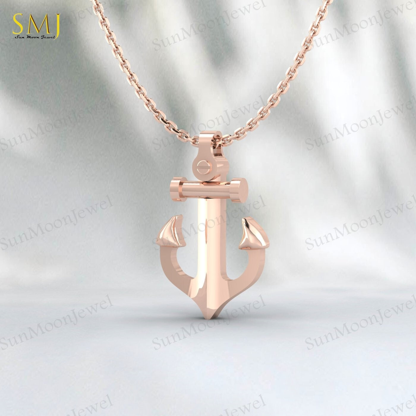 925 Silver Anchor Necklace For Men Groomsmen Gift Men's Necklace Silver Nautical