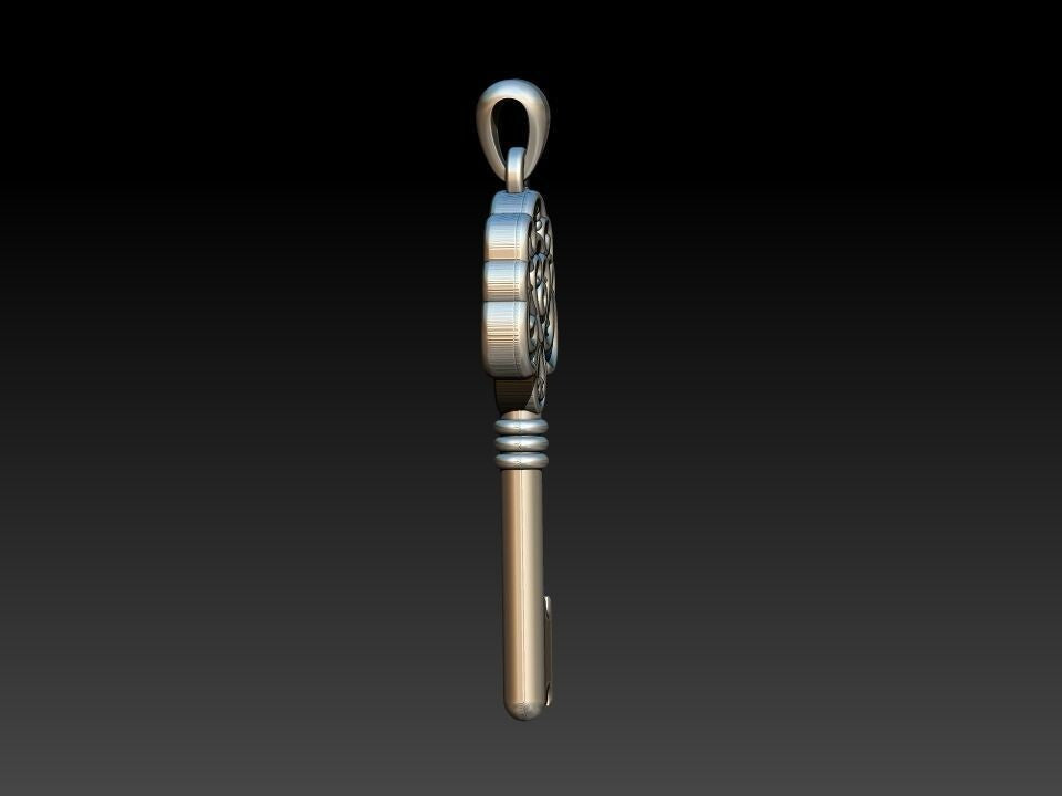 Silver Heart Key Pendant Necklace Gift for Her Handmade Key Jewelry Women Men