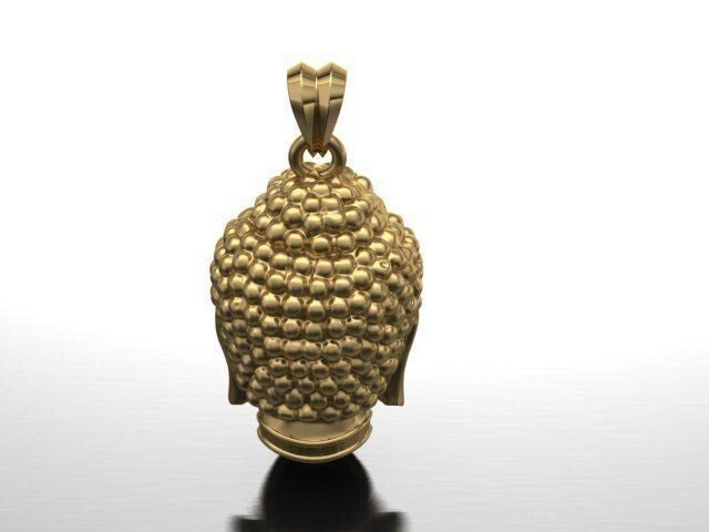Buddha Head Brass Pendant Lucky Buddha Charm Religious Necklace For Men Family
