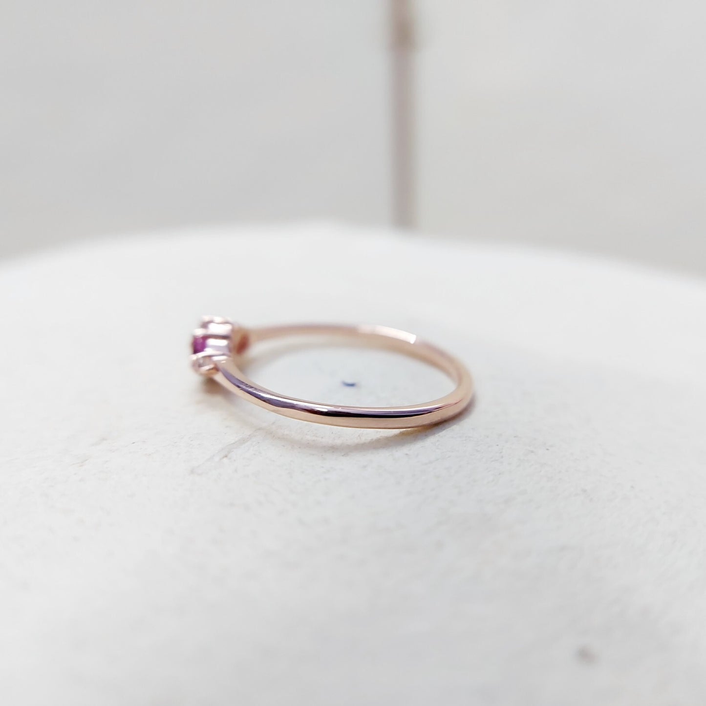 Pear Cut Opal and Pink Tourmaline Ring Gemstone Engagement Silver Ring Us5~ 15
