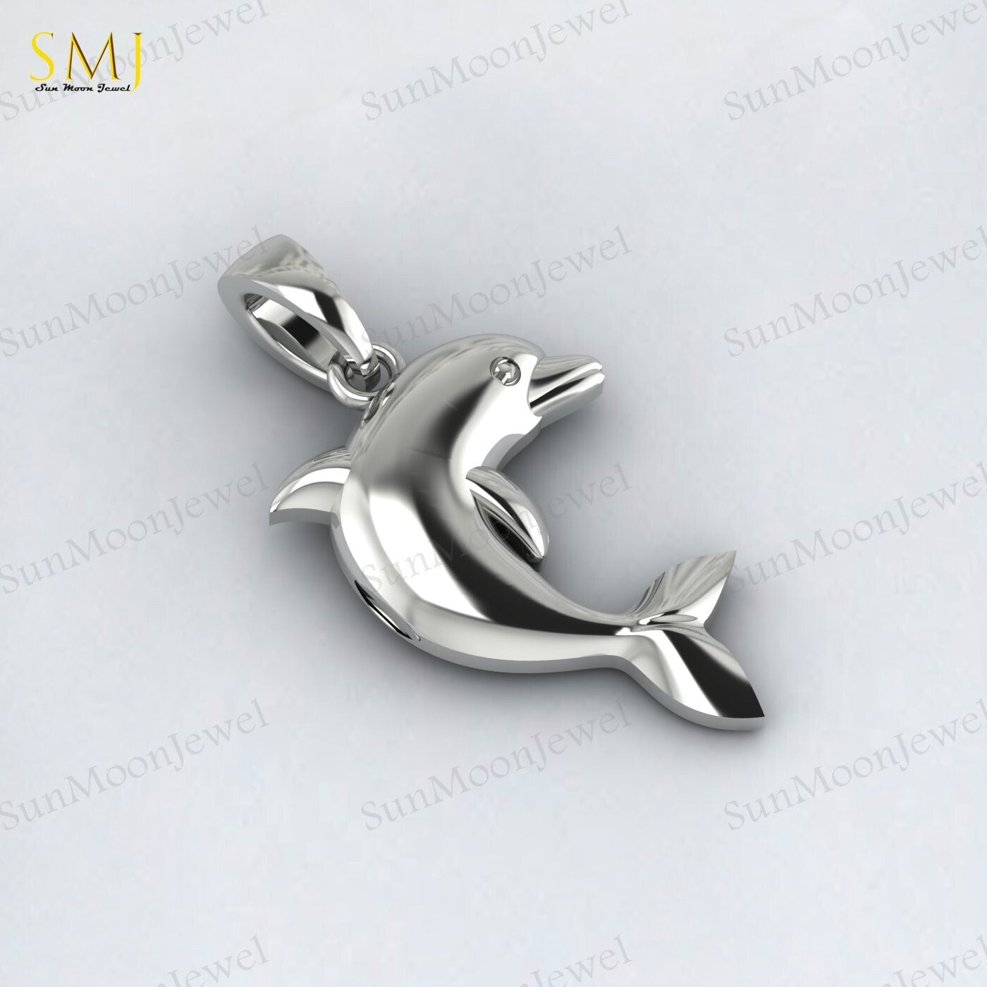 925 Sterling Silver Dolphin Necklace Dolphin Charm Pendant Ocean Animal Dolphin