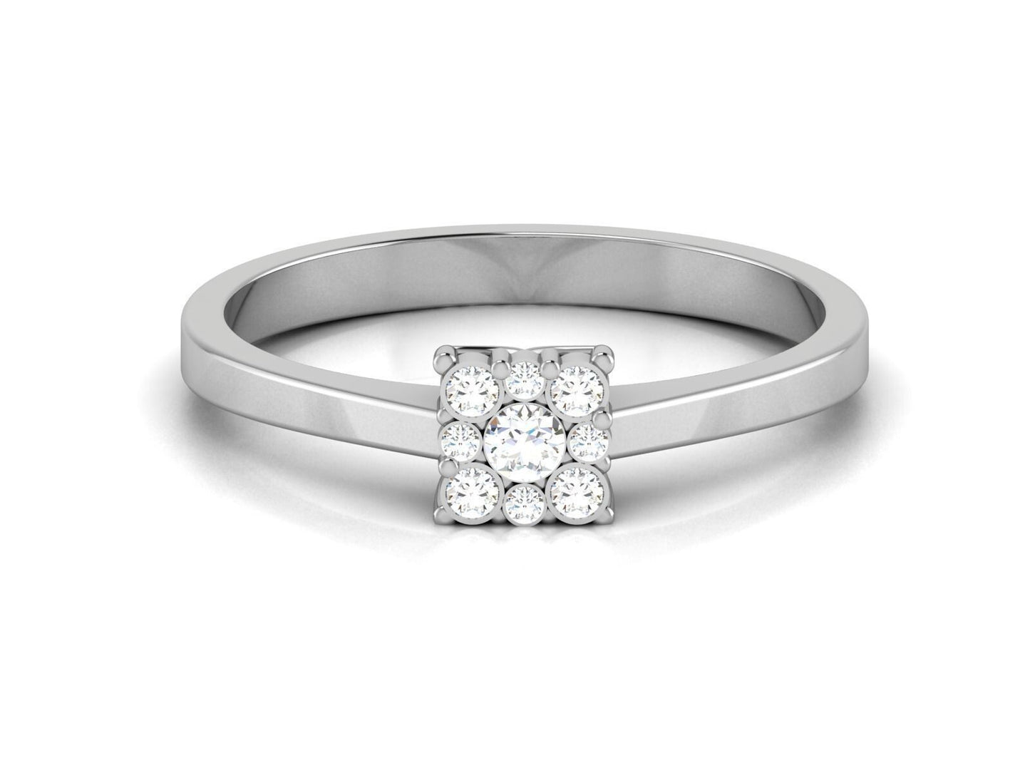 Natural Silver Moissanite Cluster Wedding Ring Promise Ring For Women US5~15