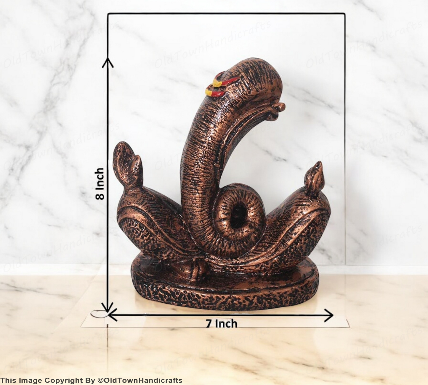 Modern Art Ganesha Statue Antique Copper Finish Home Office Decor Gift 20cm