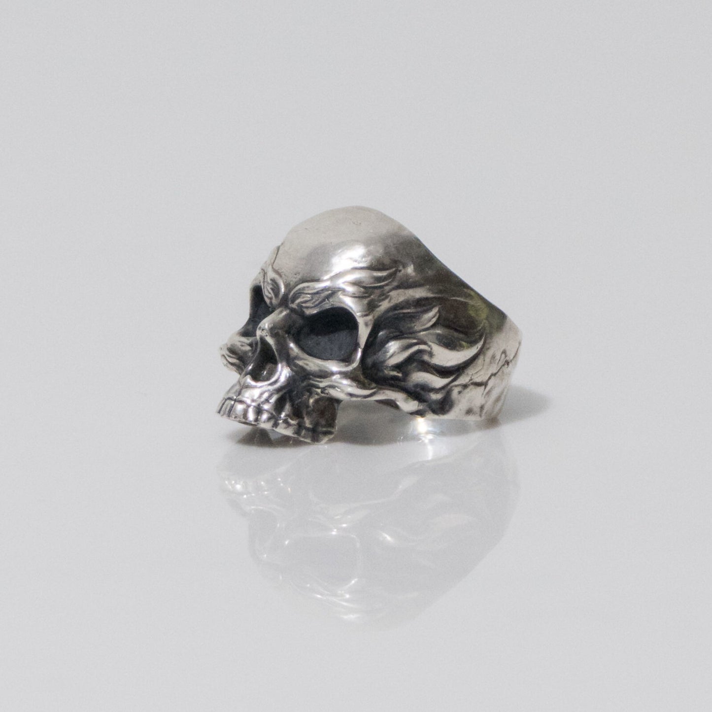 925 Silver Skull Ring Handmade Bold Dark Aesthetic Gift For Men Women US5~15